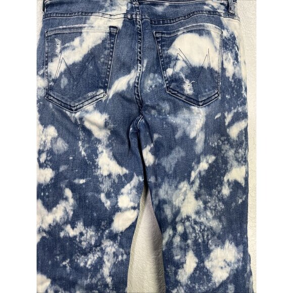 Mother Jeans The Weekender Fray Womens Sz 30 Graffiti Girl Bootcut Bleach Denim - Picture 4 of 11